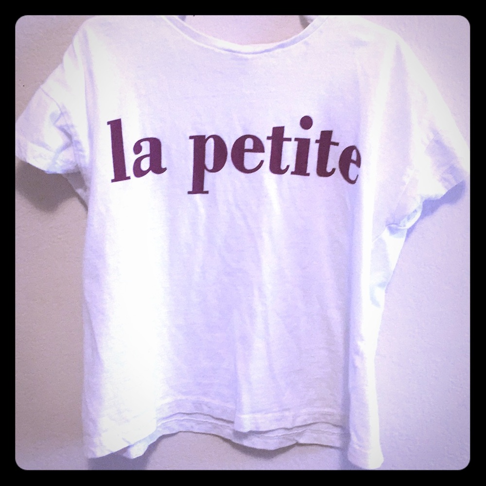 White tee with la petite